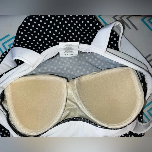 Swim solutions, 10, 1 piece, ruched sides w/tummy control panel, square neckline - Picture 7 of 10